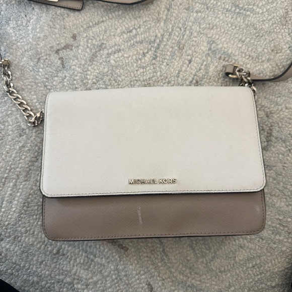 Michael Kors Beige and Brown Shoulder Bag - Picture 3 of 4